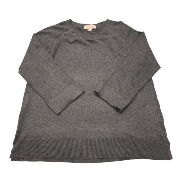 Philosophy Sweaters - Philosophy Republic Clothing Women's Long Sleeve Heather/Black Sweater- Small